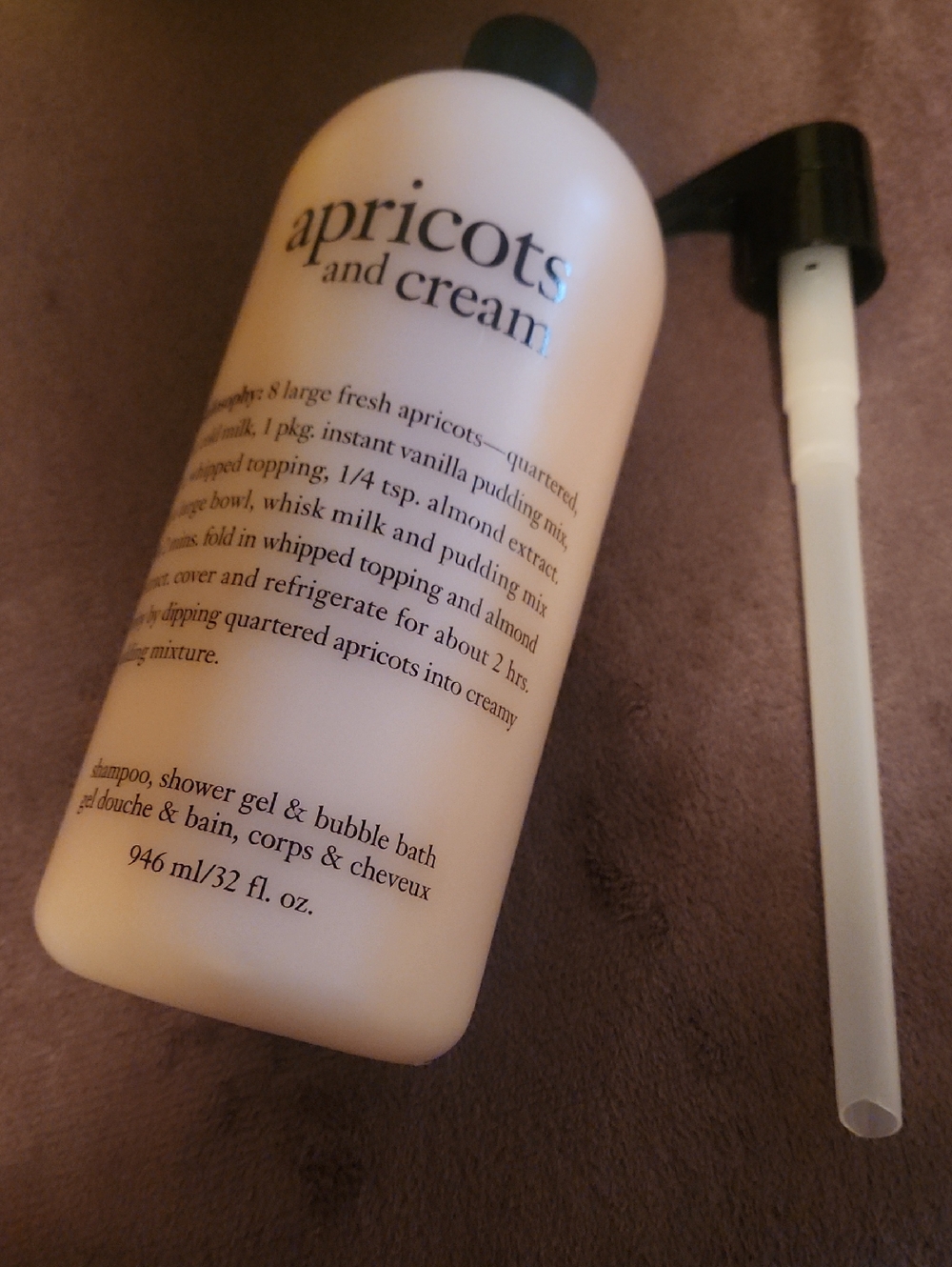 "NEW factory sealed"!!! Philosophy Apricots and Cream Body Wash w/ pump